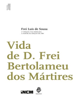 cover image of Vida de D. Frei Bertolameu dos Mártires
